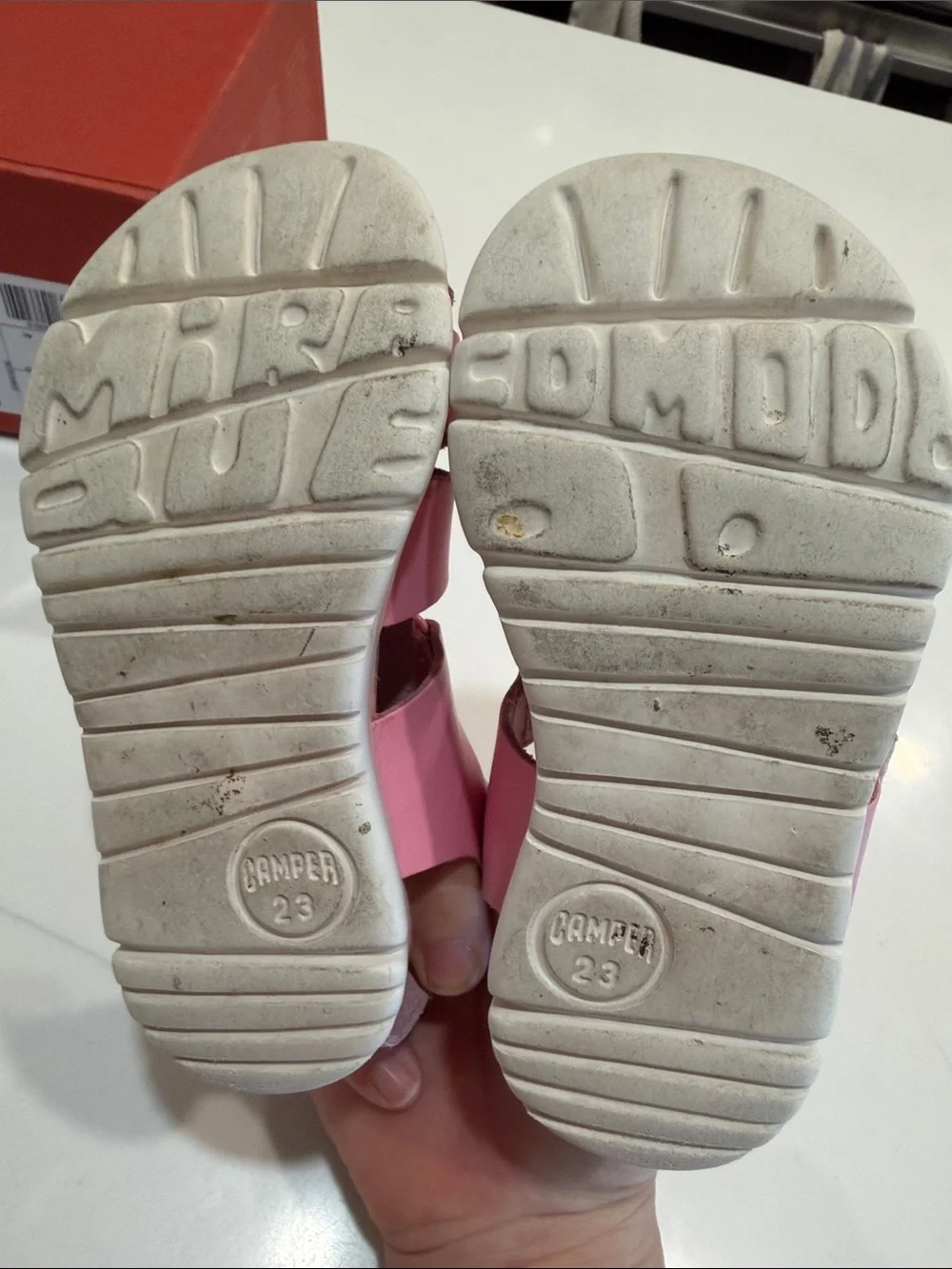 Camper Kids Pink Closed-Toe Fisherman Sandals